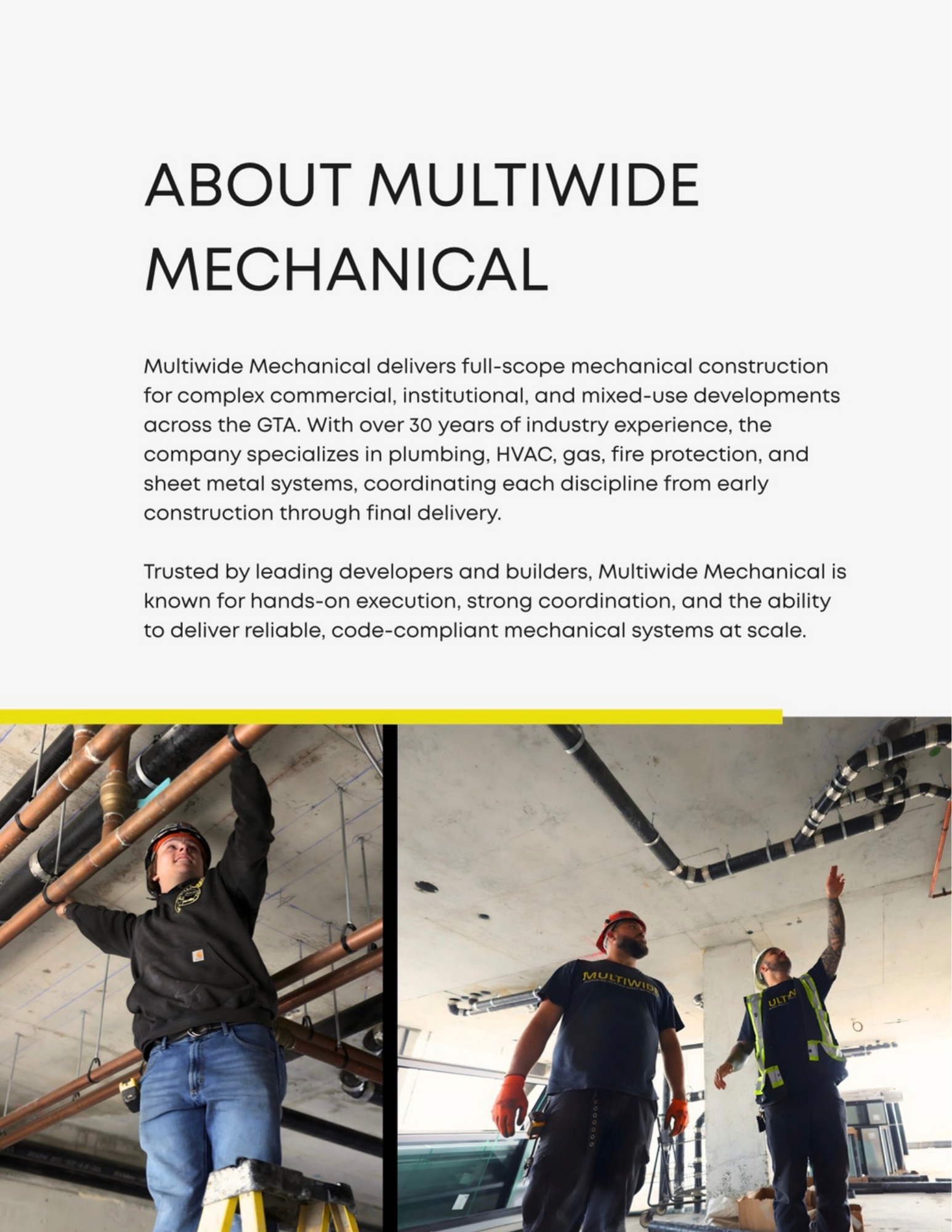 MultiWide Mechanical — company profile · About the company