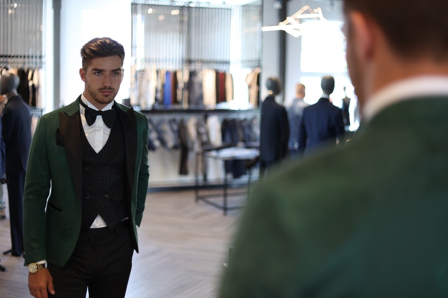 One of a kind suits only found in store. Visit us today!