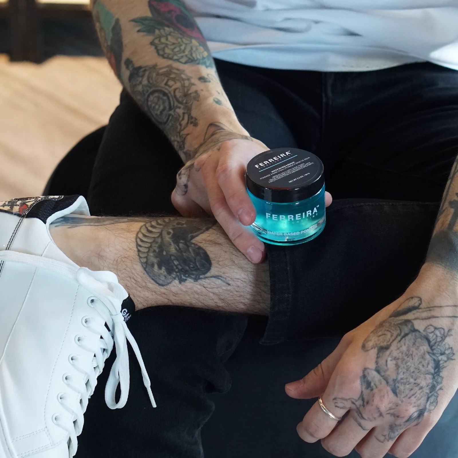 Complete your look with this light, water based pomade by @ferreirasignatureline. Available in store now.