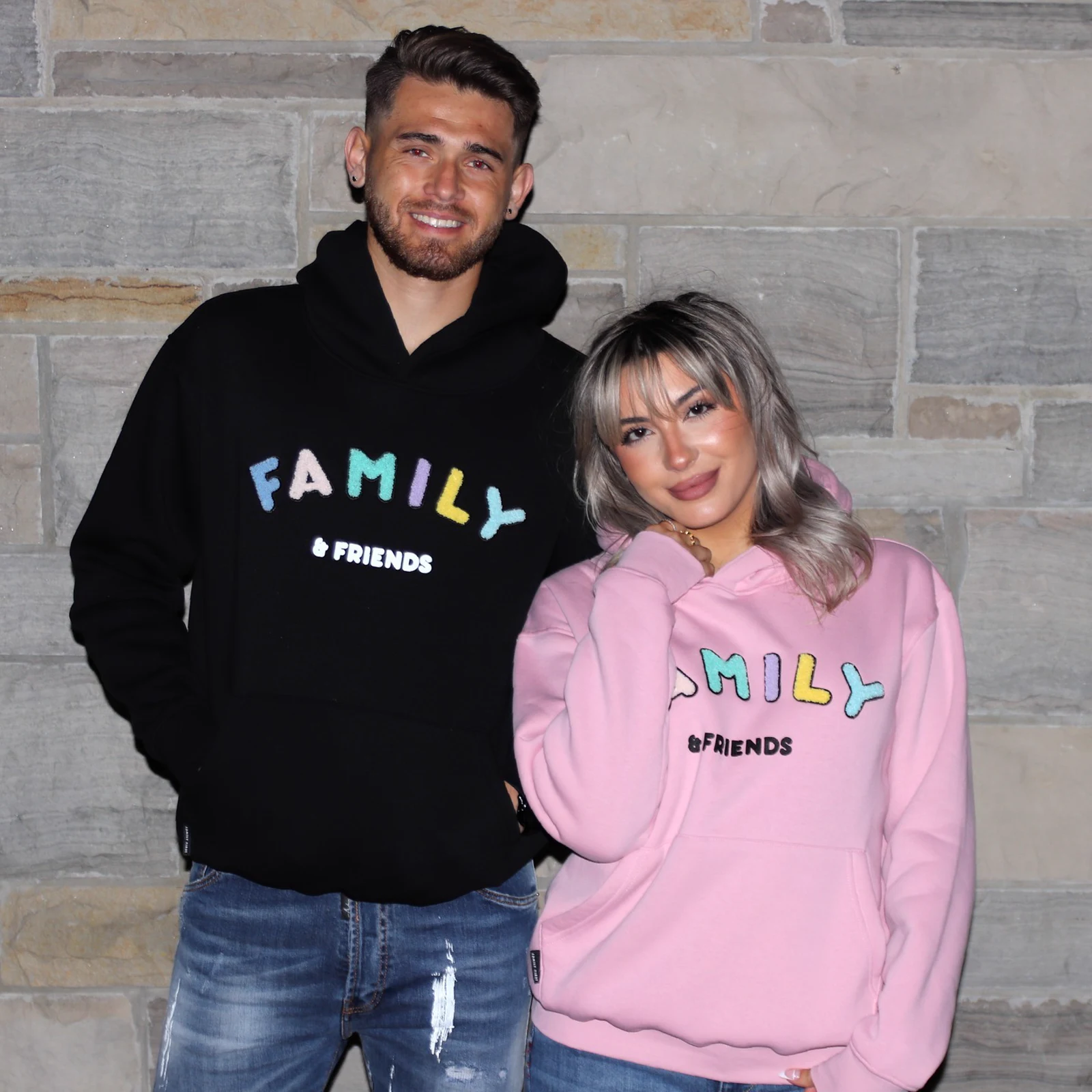 The dream team in the sweetest @familyfirstmilano sweaters. @oliviamancini__ @jesus_pugaflores