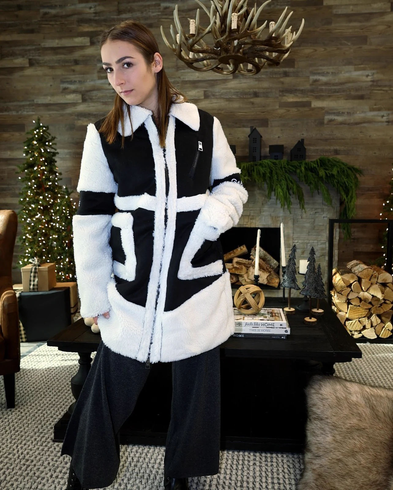 Turning heads in this stunning faux-shearling number. @gaelle_paris