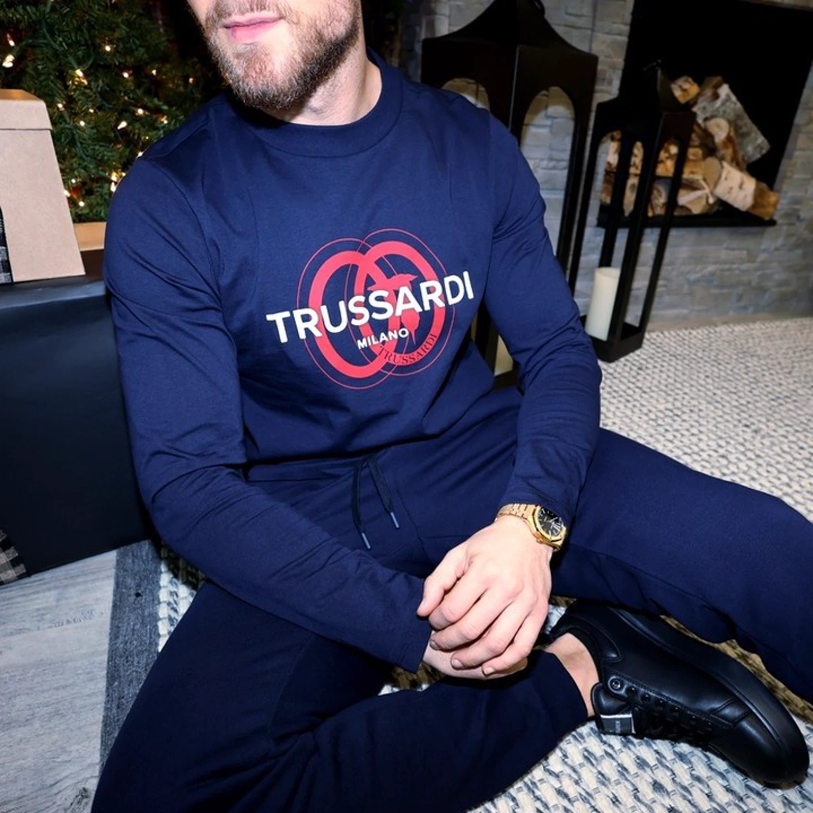 Shop men's @trussardi loungewear in store today.
