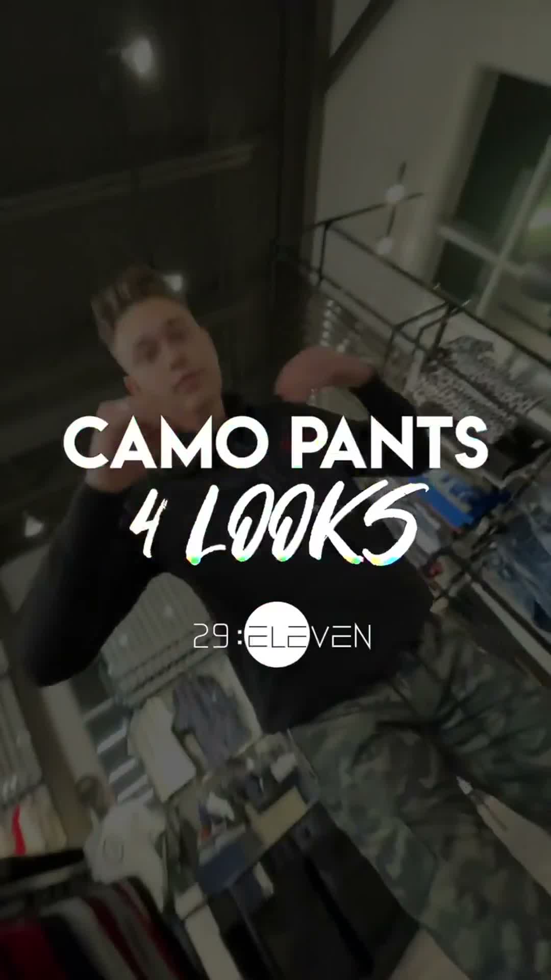 1 pair of camo pants, 4 outfits.