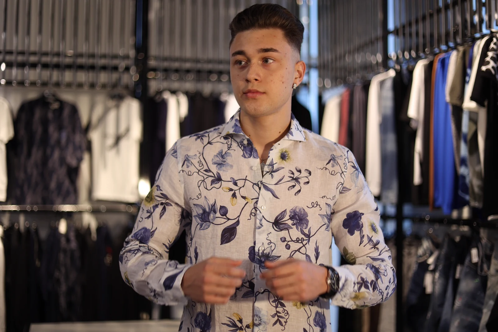 Feeling floral in our new @joop button-up. Find it in store today.