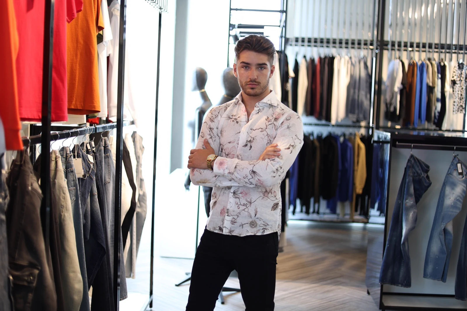 One of our favourite button ups is still available in store. Try it on today.