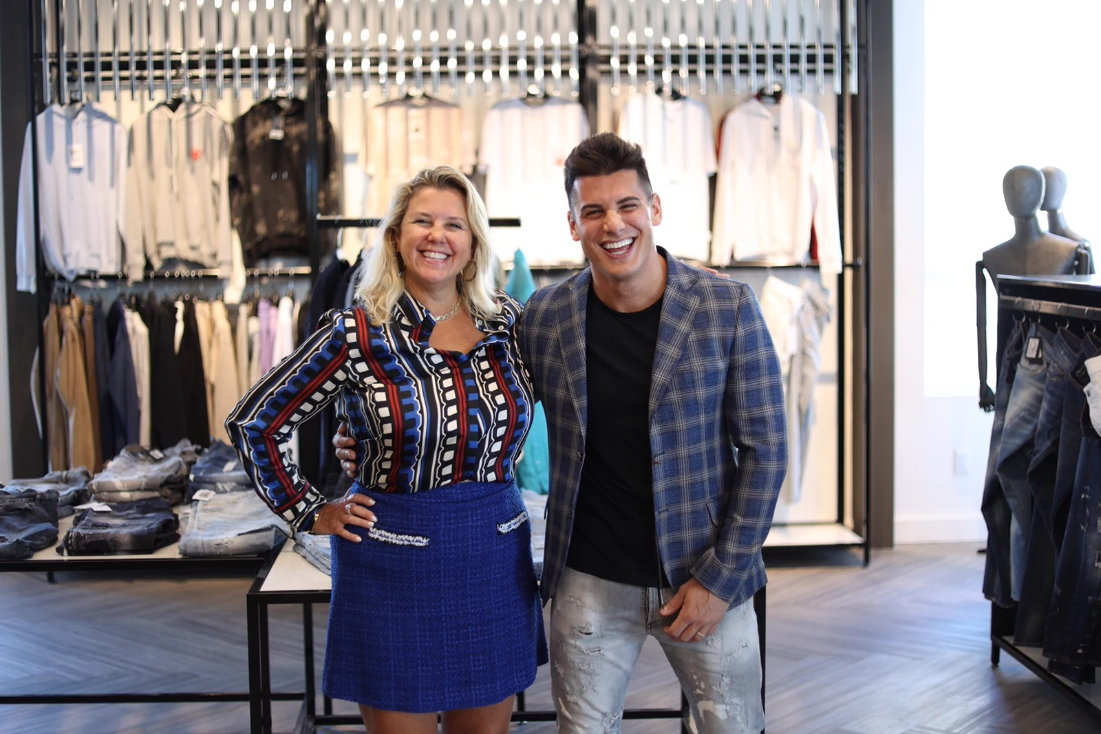 Trying out some of our favourite fall pieces on Nick and Laura. Find new styles in store today!