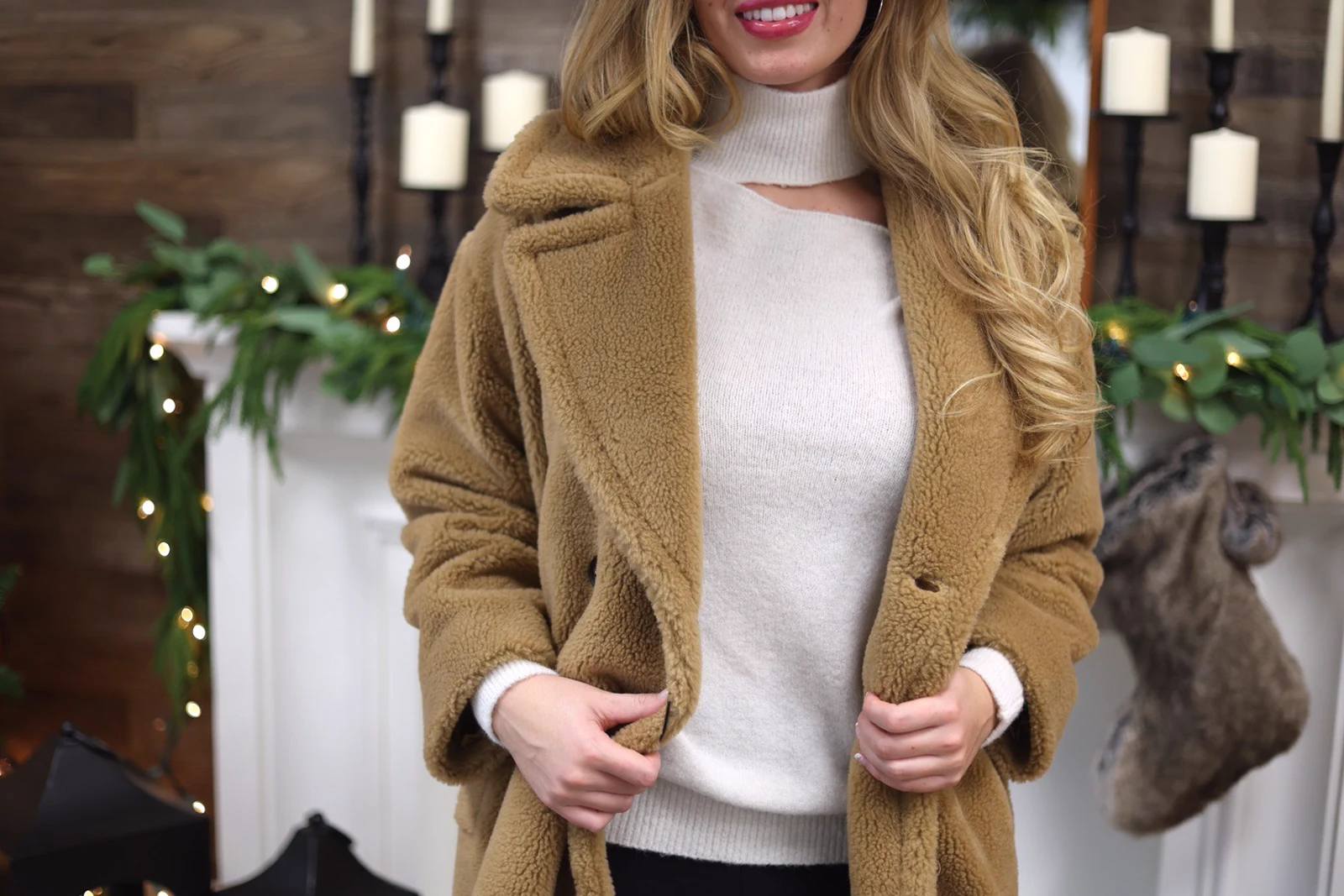 Tis the season for a stunning teddy Bear coat .