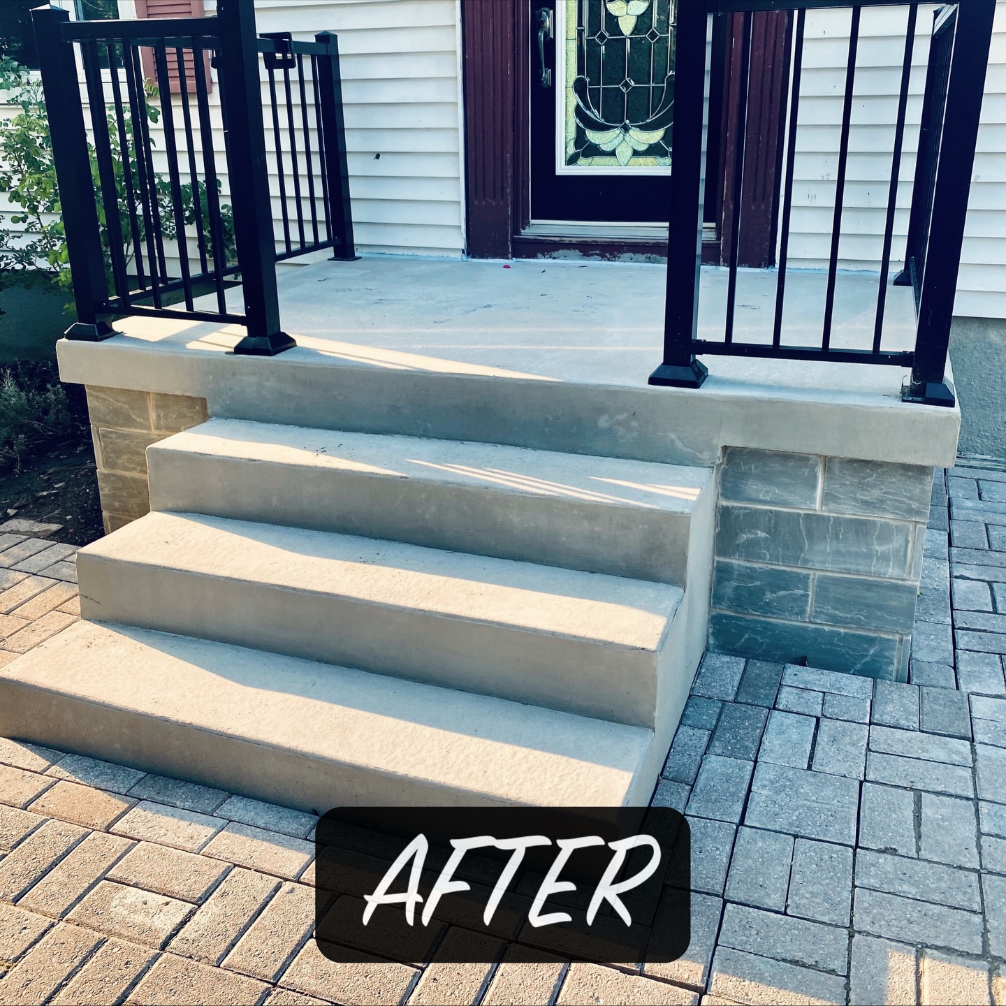 A worn-out porch brought back to life. 🧱
This restoration gave new strength and lasting protection to a weathered entryway - rebuilt the rig