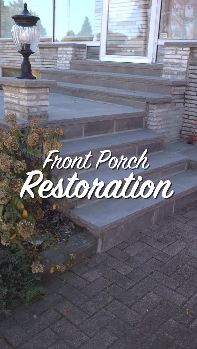 This wasn’t just a front porch, it was a piece of family history. 🧱

Originally built by the homeowner’s father, it had started to crumble o