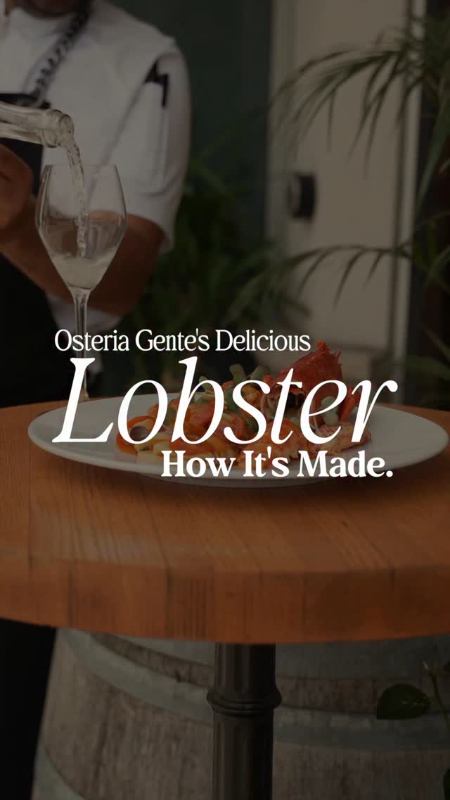 From the kitchen to your plate 🦞🇮🇹 watch our chef bring fresh lobster to life, the Osteria Gente way. Italian flavours, authentic techniques