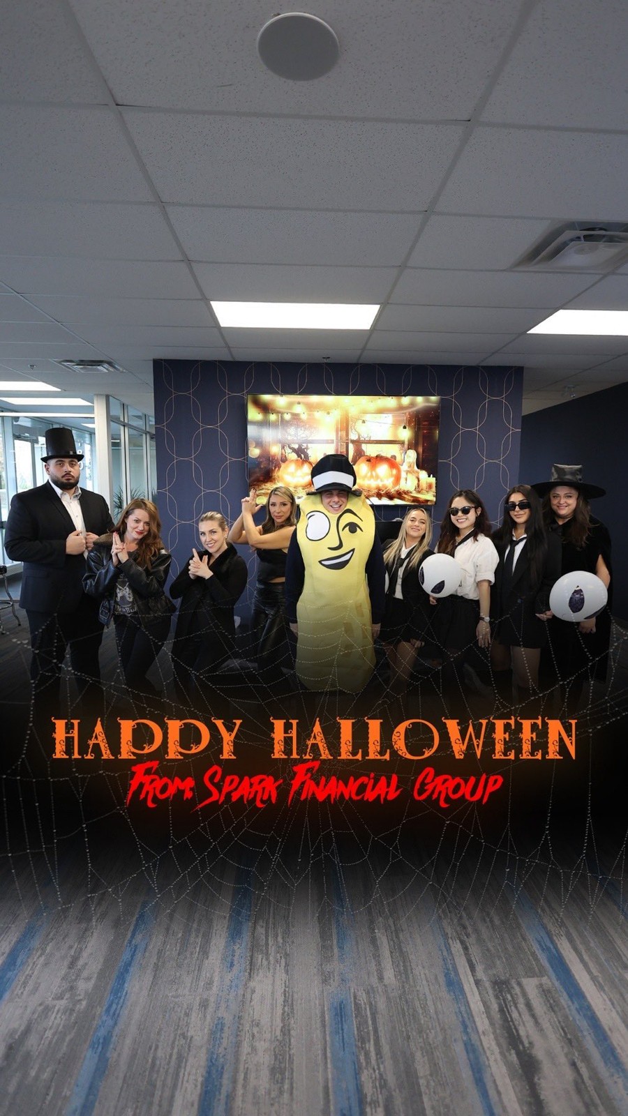 Happy Halloween from Spark Financial Group! 🎃 
Step inside our haunted office with Ivy as our guide! From witches to Charlie’s Angels, see w