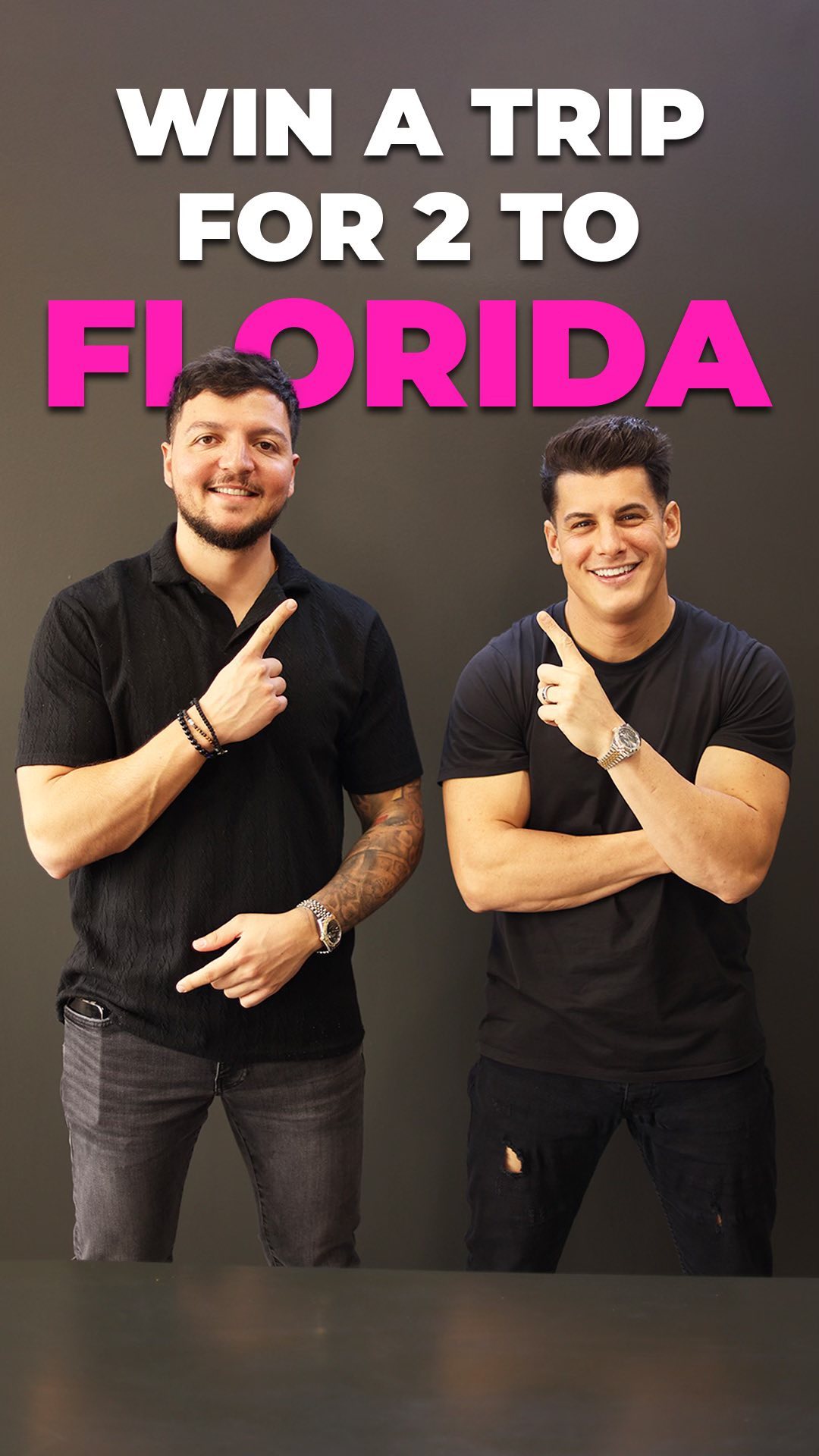 So we’re doing a little giveaway, actually scratch that - we’re doing a BIG giveaway! You could win a FREE TRIP to FLORIDA for 2! 🌴 All you 