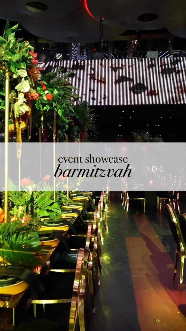 R5 Event Design · Jungle-themed bar mitzvah